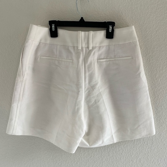 NWT REISS | Tailored Modern Lyla Twill Cotton Blend Shorts in White | Size US 8 - Picture 6 of 12